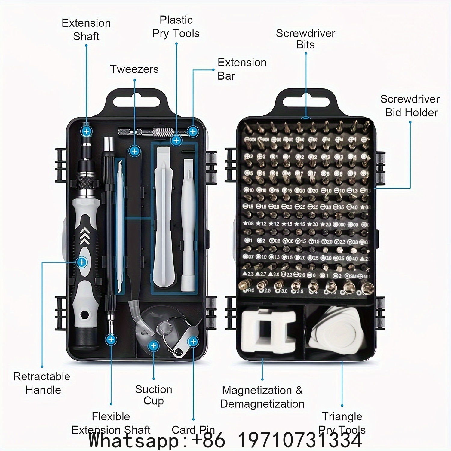 طقم مفكات دقيقة مغناطيسية 115  - مراجعة Electronics Repair Tools وسعره